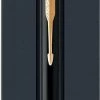 Parker IM Balpen | Zwarte Lak Met Gouden Afwerking | Medium Punt Blauwe Inkt