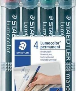 STAEDTLER Lumocolor F Permanent Pen - Box 4 Kleuren -Parker IM Vibrant Ring Shop 277x840 1