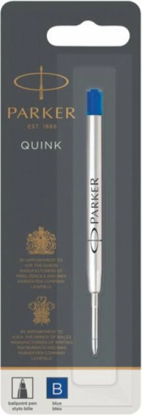 Parker-balpenvullingen | Broad Punt | Blauwe QUINKflow-inkt | 1 Stuk 1 Parker-balpenvullingen | Broad Punt | Blauwe QUINKflow-inkt | 1 Stuk