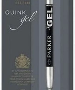 Parker Gelpen Vulling | Medium Punt (0,7 Mm) | Zwarte QUINK Inkt | 1 Stuks -Parker IM Vibrant Ring Shop 296x840