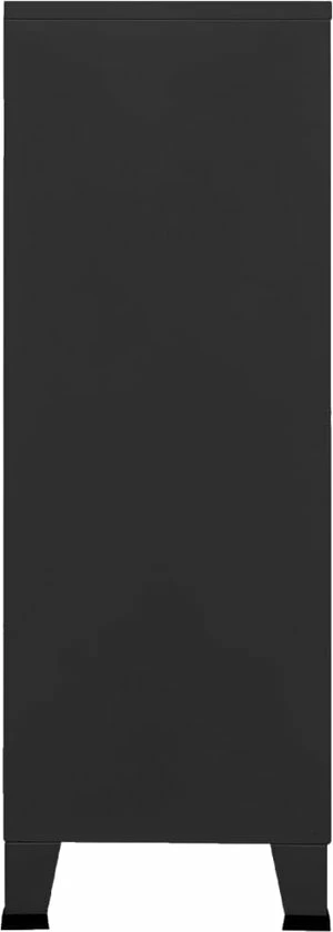 VidaXL Archiefkast Industrieel 75x40x115 Cm Metaal Zwart 3 VidaXL Archiefkast Industrieel 75x40x115 Cm Metaal Zwart - Afbeelding 3