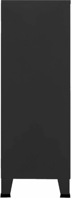 VidaXL Archiefkast Industrieel 75x40x115 Cm Metaal Zwart 7 VidaXL Archiefkast Industrieel 75x40x115 Cm Metaal Zwart - Afbeelding 7