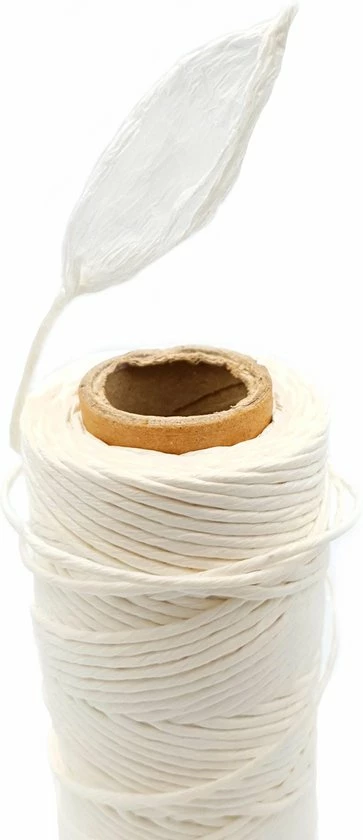 Bau Mart Un Ko ECO Wit Papier Touw Koord Twijnen - 100M - 2mm - Voor Cadeauversiering, Tassen, Hoeden, Borduurwerk, Knutselen, Natuurlijk En Duurzaam Papiergaren - Hobby DIY Koord 2 Bau Mart Un Ko ECO Wit Papier Touw Koord Twijnen - 100M - 2mm - Voor Cadeauversiering, Tassen, Hoeden, Borduurwerk, Knutselen, Natuurlijk En Duurzaam Papiergaren - Hobby DIY Koord - Afbeelding 2