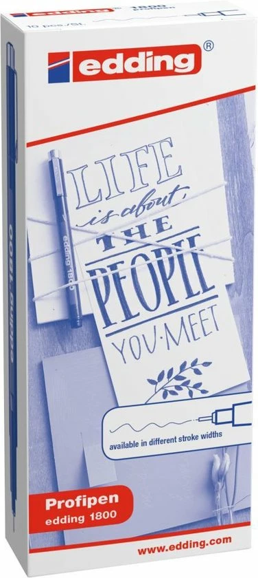 Edding 1800 Zwarte Profipen 0.7mm Fineliner 6 Edding 1800 Zwarte Profipen 0.7mm Fineliner - Afbeelding 6