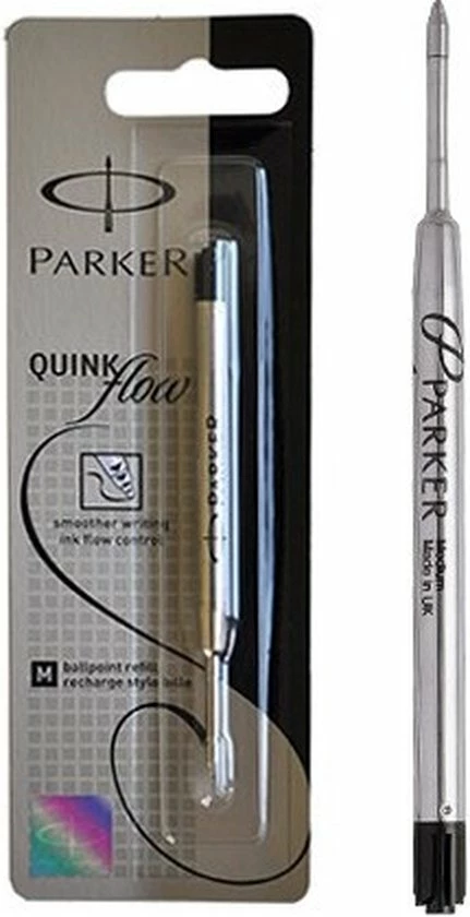 Balpenvulling Parker Quinkflow Medium Zwart 3 Balpenvulling Parker Quinkflow Medium Zwart - Afbeelding 3