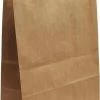 Merkloos Papieren Draagtas / Goodie Bag Bruin 22x10x28cm Per 50 Stuks