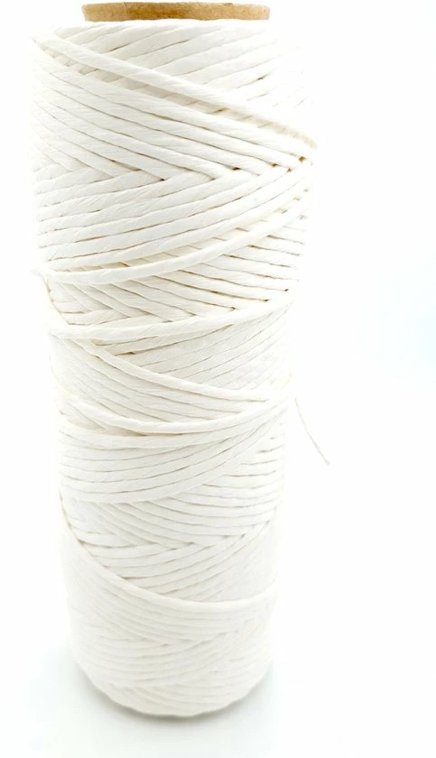 Bau Mart Un Ko ECO Wit Papier Touw Koord Twijnen - 100M - 2mm - Voor Cadeauversiering, Tassen, Hoeden, Borduurwerk, Knutselen, Natuurlijk En Duurzaam Papiergaren - Hobby DIY Koord 6 Bau Mart Un Ko ECO Wit Papier Touw Koord Twijnen - 100M - 2mm - Voor Cadeauversiering, Tassen, Hoeden, Borduurwerk, Knutselen, Natuurlijk En Duurzaam Papiergaren - Hobby DIY Koord - Afbeelding 6