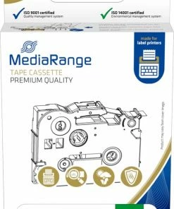 MediaRange - Brother Compatible Labels TZ-731/ TZe-731 - 12mm X 8m - Zwart Op Groen