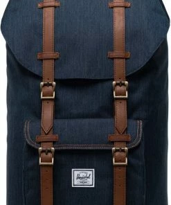 Herschel Little America - Indigo Denim / Ruime Rugzak Met 25L Opbergvolume - 15" Fleece-gevoerd Laptopvak - Magnetische Sluiting / Met Levenslange Fabrieksgarantie / Limited Lifetime Warranty / Jeans