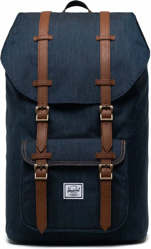 Herschel Little America - Indigo Denim / Ruime Rugzak Met 25L Opbergvolume - 15" Fleece-gevoerd Laptopvak - Magnetische Sluiting / Met Levenslange Fabrieksgarantie / Limited Lifetime Warranty / Jeans 1 Herschel Little America - Indigo Denim / Ruime Rugzak Met 25L Opbergvolume - 15" Fleece-gevoerd Laptopvak - Magnetische Sluiting / Met Levenslange Fabrieksgarantie / Limited Lifetime Warranty / Jeans
