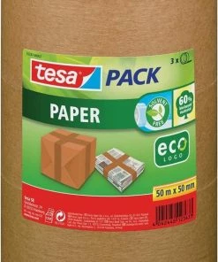 Tesa PAPER 55337-00002-01 Pakband Tesapack EcoLogo Bruin (l X B) 50 M X 50 Mm 3 Stuk(s)