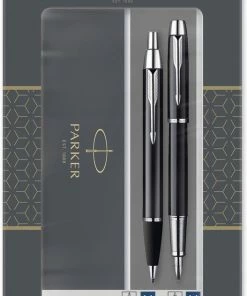 Parker IM Duo Geschenkset Met Balpen En Vulpen | Glanzend Zwart Met Chromen Afwerking | Inktnavulling En Inktpatroon Met Blauwe Inkt | Geschenkverpakking -Parker IM Vibrant Ring Shop 527x840 4