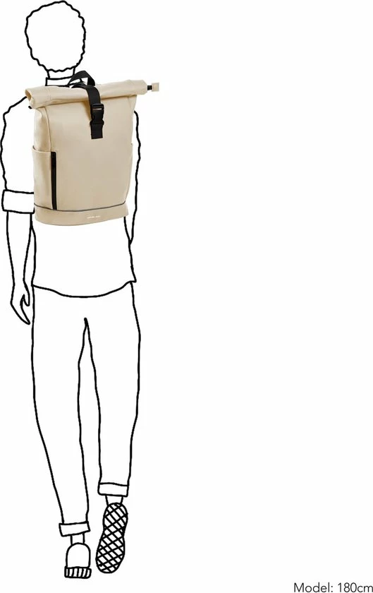 Daniel Ray Highlands Rolltop Laptop Rugzak Waterproof - 15,6 Inch - Off White 10 Daniel Ray Highlands Rolltop Laptop Rugzak Waterproof - 15,6 Inch - Off White - Afbeelding 10