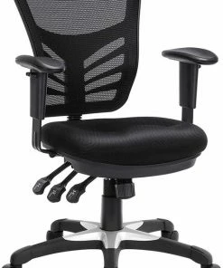 Songmics Magnifique Comfort Miller Bureaustoel - Mesh - Zwart - Ergonomisch