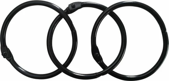 Merkloos Zwarte Metalen Klikringen / Bookrings / Scharnierring / Bookring Voor Flashcards ø40mm (per 5 Stuks) 1 Merkloos Zwarte Metalen Klikringen / Bookrings / Scharnierring / Bookring Voor Flashcards ø40mm (per 5 Stuks)