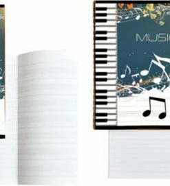 Verhaak 2x A5 Muziekschriften Met Notenbalken - A5 Formaat - Muziek - Gratis Verzonden