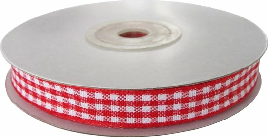 Merkloos Geruit Lint 10mm (1cm) | Lint Met Ruitjes | Gingham Plaid | Rood | Cadeaulint | Kerstlint Kerst | Decoratielint | Rol: 22 Meter 1 Merkloos Geruit Lint 10mm (1cm) | Lint Met Ruitjes | Gingham Plaid | Rood | Cadeaulint | Kerstlint Kerst | Decoratielint | Rol: 22 Meter