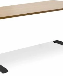 Lineaflex MRC Zit-sta Bureau Elektrisch Verstelbaar - MRC PRO NEN-EN 527 | 160 X 80 Cm | Frame Zwart - Blad Havanna | Memory Functie Met USB | 150kg Draagvermogen