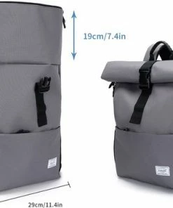 Caliyo Massi Miliano Roll-top Rugzak Unisex 15.6"inch Grijs - (3015-25) - -Parker IM Vibrant Ring Shop 550x374