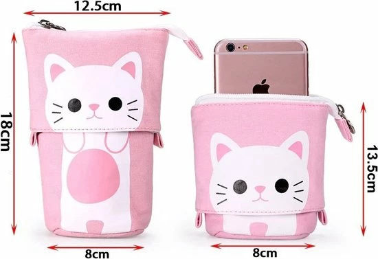 LIXIN Staande Etui - Roze Kat - Pennenzak Voor Jongens En Meisjes - Canvas - Linnen - School Etui - Staande Etui Voor Kinderen En Volwassenen - School - Terug Naar School - Back To School - Leuke Telescopishe Pennenhouder - Leuk Etui - Gift - Cadeau 8 LIXIN Staande Etui - Roze Kat - Pennenzak Voor Jongens En Meisjes - Canvas - Linnen - School Etui - Staande Etui Voor Kinderen En Volwassenen - School - Terug Naar School - Back To School - Leuke Telescopishe Pennenhouder - Leuk Etui - Gift - Cadeau - Afbeelding 8