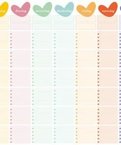 Gezinsplanner - 6 Personen - Ongedateerd- Familieplanner- A3 - Hip & Hot - Weekplanner - 50 Weken - Groot Gezin - 2021