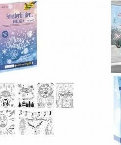 Folia - Raamsjablonen - Maxi Set - 8 Sjablonen - 1 Krijtmarker Wit -Parker IM Vibrant Ring Shop 550x389 11