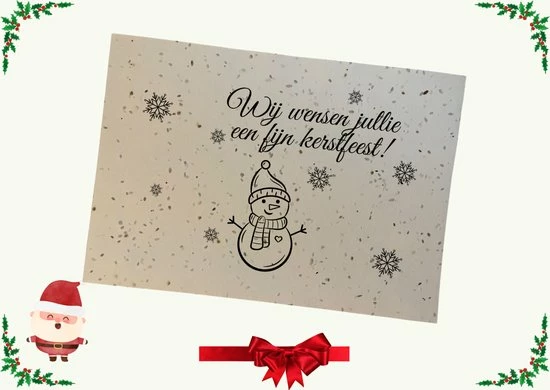 Groeikaartje Kerstkaart Met Enveloppen - 6 Stuks - Bloeikaart Met Zaadjes - Luxe Kerstkaart Van Groeipapier 6 Groeikaartje Kerstkaart Met Enveloppen - 6 Stuks - Bloeikaart Met Zaadjes - Luxe Kerstkaart Van Groeipapier - Afbeelding 6