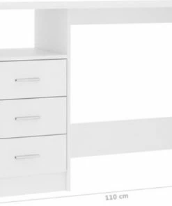 VidaXL Bureau Met Lades 110x50x76 Cm Spaanplaat Wit -Parker IM Vibrant Ring Shop 550x395 2