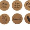 Zoedt Set Van 6 Onderzetters Van Kurk Met Tekst