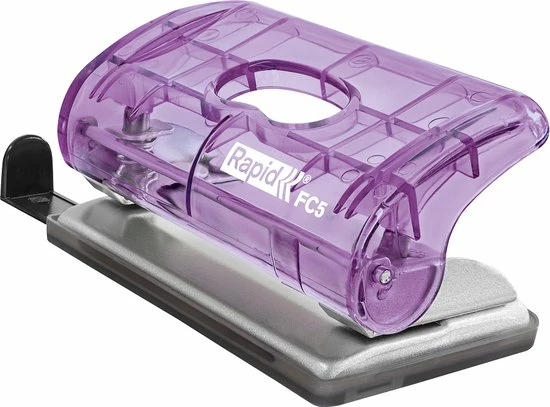Rapid Colour'Breeze Mini Metalen Perforator FC5 - 2-Gaats - Peforeert Tot 10 Vel - Lavendel 1 Rapid Colour'Breeze Mini Metalen Perforator FC5 - 2-Gaats - Peforeert Tot 10 Vel - Lavendel