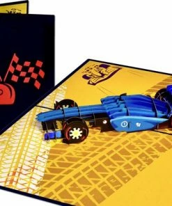 Popcards.nl Popcards Popupkaarten - Formule 1 Raceauto Formula One Championship Autosport Pop-up Kaart 3D Wenskaart - Fan Van Max Verstappen
