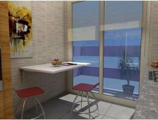 Beckenbau - Wandtafel Inklapbaar - Klaptafel - Inklapbare Tafel - 90x60cm - Recht - Wit 4 Beckenbau - Wandtafel Inklapbaar - Klaptafel - Inklapbare Tafel - 90x60cm - Recht - Wit - Afbeelding 4