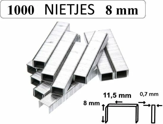 Benson Tools Nieten Voor Tacker (1000 Stuks) 2 Benson Tools Nieten Voor Tacker (1000 Stuks) - Afbeelding 2
