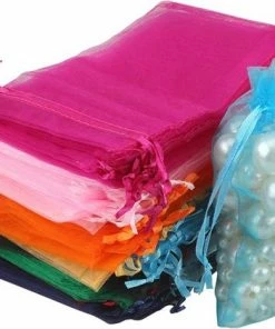 Merkloos Luxe Mini Organza Stof Zakjes - Kadozakjes / Kadotasjes - Cadeauverpakking Tasjes - Feestzakjes - Sieraden / Cadeau Kado Gift Bag Kado - Uitdeelzakjes Set Van 50 Stuks - Inpakzakjes Snoepzakjes - 7x9 Centimeter - Met Trekkoord - Multicolor -Parker IM Vibrant Ring Shop 550x421 4