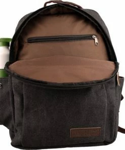 Yakfield - Rugzak - 20 Liter – Casual Model - Kado - Heren - Geschikt Voor Laptop - Handbagage- Schooltas - Zwart Antraciet Grijs- Vintage Canvas Katoen – Heren En Dames - 44 X 30 X 15 Cm - Pukkel -Parker IM Vibrant Ring Shop 550x425 2