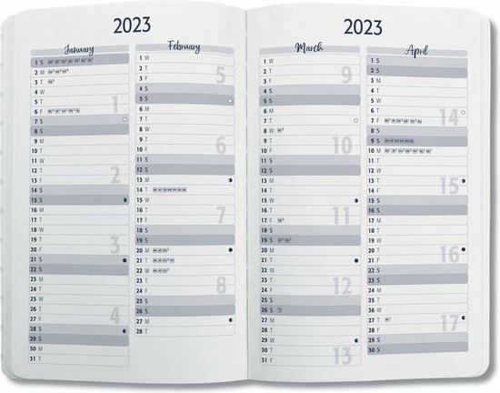 Sigel Jolie Flair - Agenda 2023 - Weekagenda - A5 - 4-talig - Glacier Grey - Hardcover. SI-J3121 9 Sigel Jolie Flair - Agenda 2023 - Weekagenda - A5 - 4-talig - Glacier Grey - Hardcover. SI-J3121 - Afbeelding 9