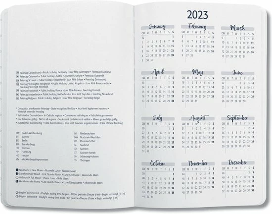Sigel Jolie Beauty - Agenda 2023 - Weekagenda - A5 - 4-talig - Tropic Blue - Hardcover. SI-J3317 8 Sigel Jolie Beauty - Agenda 2023 - Weekagenda - A5 - 4-talig - Tropic Blue - Hardcover. SI-J3317 - Afbeelding 8