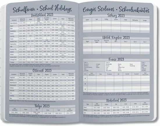 Sigel Jolie Flair - Agenda 2023 - Weekagenda - A5 - 4-talig - Glacier Grey - Hardcover. SI-J3121 3 Sigel Jolie Flair - Agenda 2023 - Weekagenda - A5 - 4-talig - Glacier Grey - Hardcover. SI-J3121 - Afbeelding 3