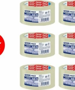 Tesa Verpakkingstape - STRONG - 66 M X 50 Mm Transparant (6 Stuks)