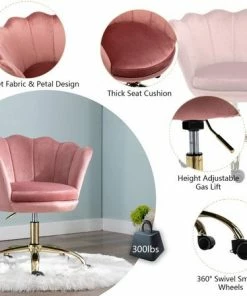 WAHSON OFFICE CHAIRS Wahson Bureaustoel Van Fluweel, Draaistoel Met Wielen, Computerstoel, In Hoogte Verstelbaar, Bureaustoel Voor Slaapkamer/wastafel, Roze -Parker IM Vibrant Ring Shop 550x448 1