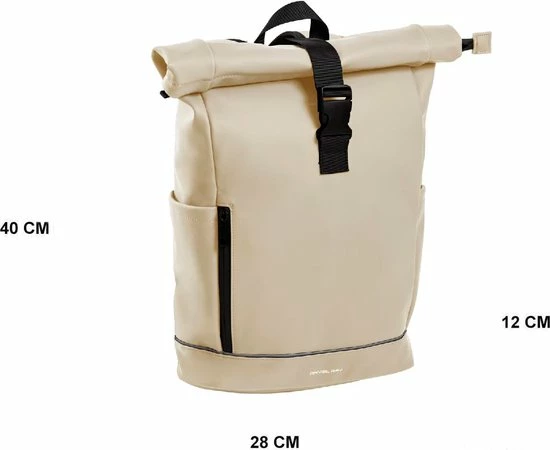 Daniel Ray Highlands Rolltop Laptop Rugzak Waterproof - 15,6 Inch - Off White 9 Daniel Ray Highlands Rolltop Laptop Rugzak Waterproof - 15,6 Inch - Off White - Afbeelding 9