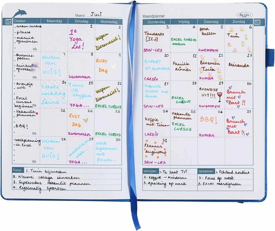 Kalpa 6627-00 Motivatie Planner-Dolfijn-A5-gebonden 2 Kalpa 6627-00 Motivatie Planner-Dolfijn-A5-gebonden - Afbeelding 2