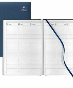 Castelli Agenda H46 2023 - Roma - Omslag Caribe - 1 Week Per 2 Pagina's - Liggend - A4 - 21 X 29.7 Cm - Blauw -Parker IM Vibrant Ring Shop 550x468 1