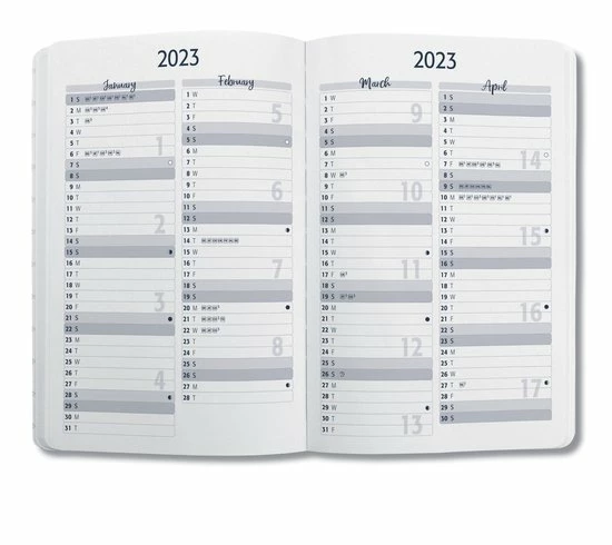 Sigel Jolie Beauty - Agenda 2023 - Weekagenda - A5 - 4-talig - Tropic Blue - Hardcover. SI-J3317 5 Sigel Jolie Beauty - Agenda 2023 - Weekagenda - A5 - 4-talig - Tropic Blue - Hardcover. SI-J3317 - Afbeelding 5