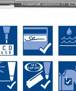 STAEDTLER Pigment Liner 308 - Etui Met 12 Lijnbreedten - Zwart -Parker IM Vibrant Ring Shop 550x492 1