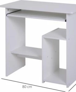 Merkloos Compact Bureau - Schrijftafel - Computerbureau - Bureautafel - 80 X 45 X 75 Cm - Wit -Parker IM Vibrant Ring Shop 550x494 3