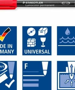 STAEDTLER Lumocolor F Permanent Pen - Box 4 Kleuren -Parker IM Vibrant Ring Shop 550x495 6