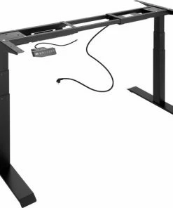 Tectake Elektrisch Tafelframe Denis - Zwart - 402997 - 180x68x123 Cm - Zit-sta Bureau