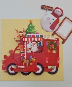 Popcards.nl Popcards Popup Kerstkaarten – Kerstkaart Vrolijke Kerstman Citroën 2CV Eend Auto Sneeuwpop Cadeautjes Pop-up Kaart 3D Wenskaart -Parker IM Vibrant Ring Shop 550x525 2