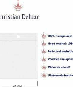 Christian Deluxe Gripzakjes - Verpakkingszakjes 40 X 40 Mm - 100 Stuks Transparant - Hersluitbare Zakjes - Grip / Druksluiting / Sealzakjes / Zip-Lock Zakjes -Parker IM Vibrant Ring Shop 550x528